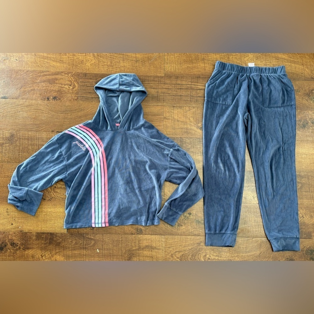 Justice girls 2 two piece pajama set Sz XL extra large 16/18